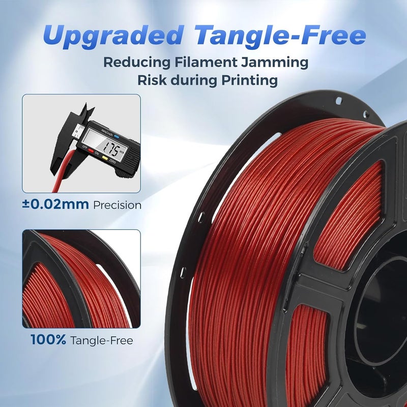 FLASHFORGE Rapid PLA Filament 1.75mm Aurora Red, 500mm/s High Speed Printing, 3D Printer Filament 1kg Spool, Dimensional Accuracy +/- 0.02mm, Enjoy Exceptional Print Quality - Image 5